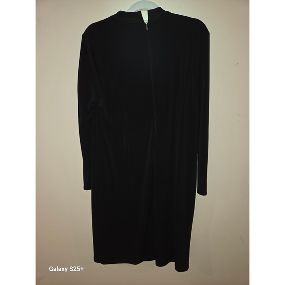 Thalia Sodi Womens Black Rhinestone Studded Cutout Mock Neck Sheath Dress XL - Picture 3 of 3